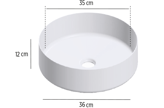 Dimensions vasque SMO carrée AKIDO